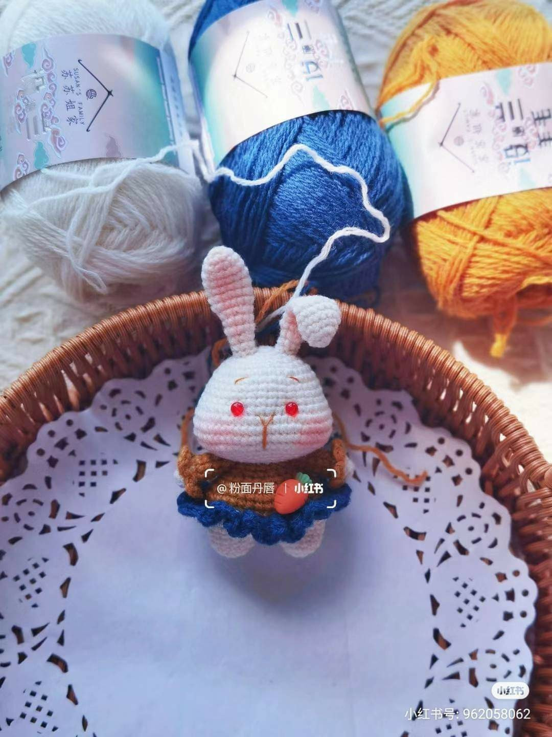 Folded Ears Rabbit Amigurumi Crochet Pattern Chart