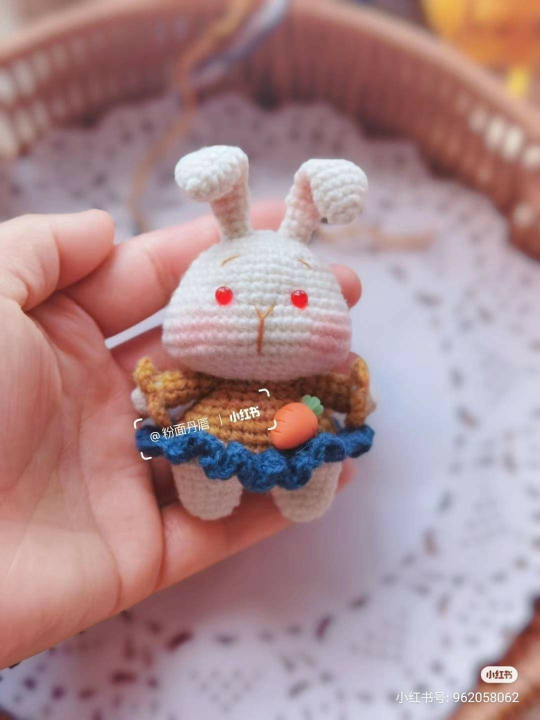 Folded Ears Rabbit Amigurumi Crochet Pattern Chart