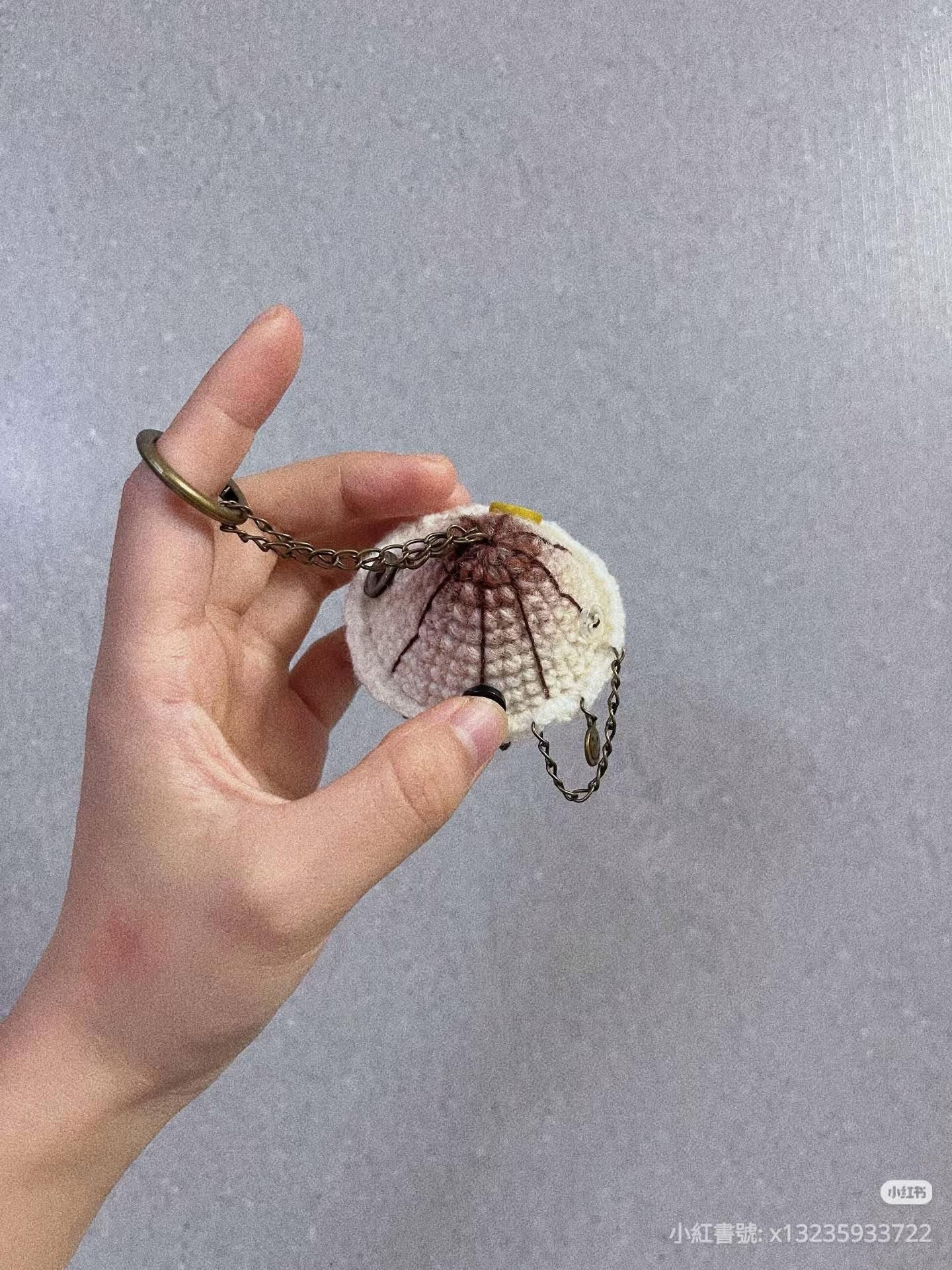 Forest Poisonous Mushroom Crochet Keychain Pattern