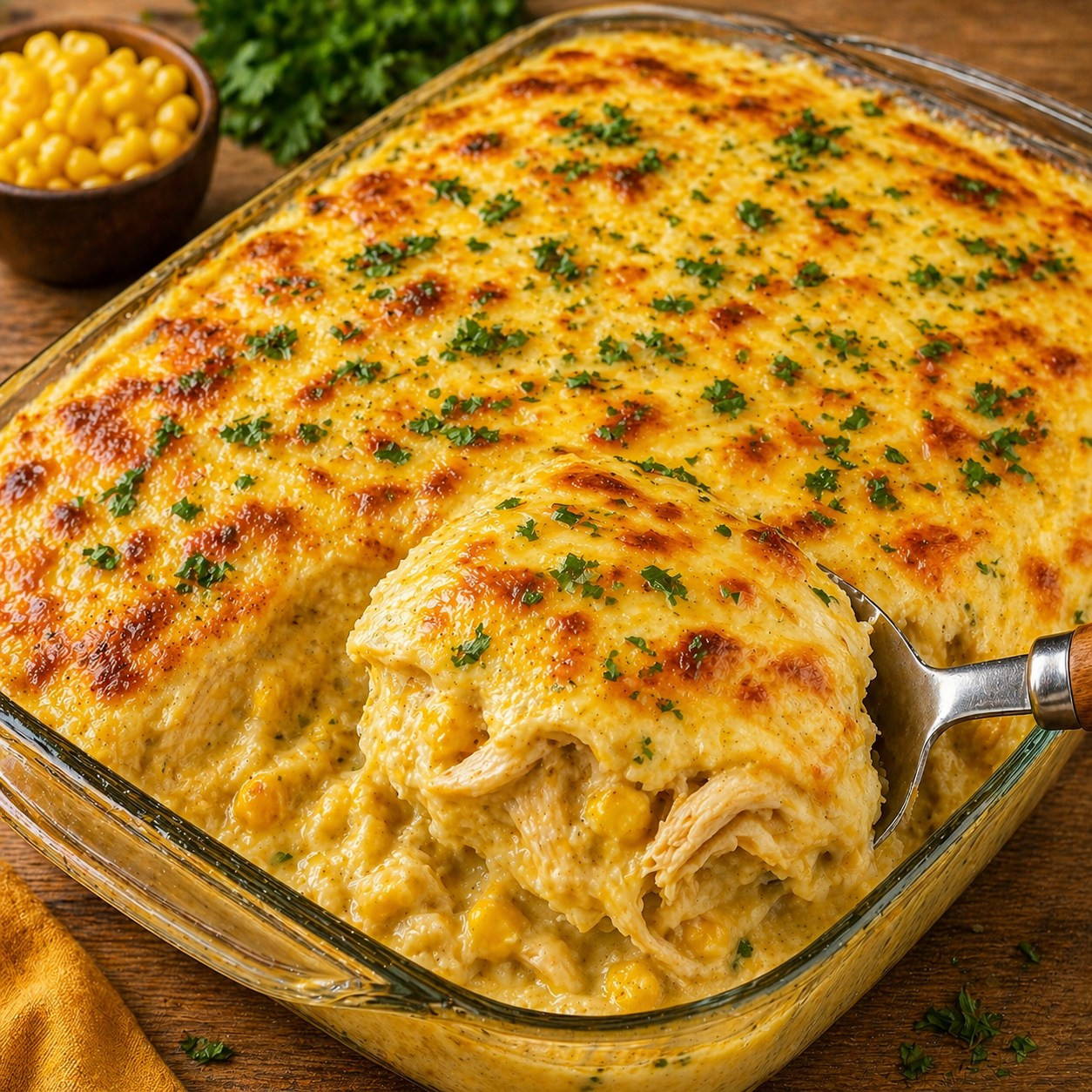 Frango ao Creme de Milho Cremoso e Gratinado - Receita Fácil