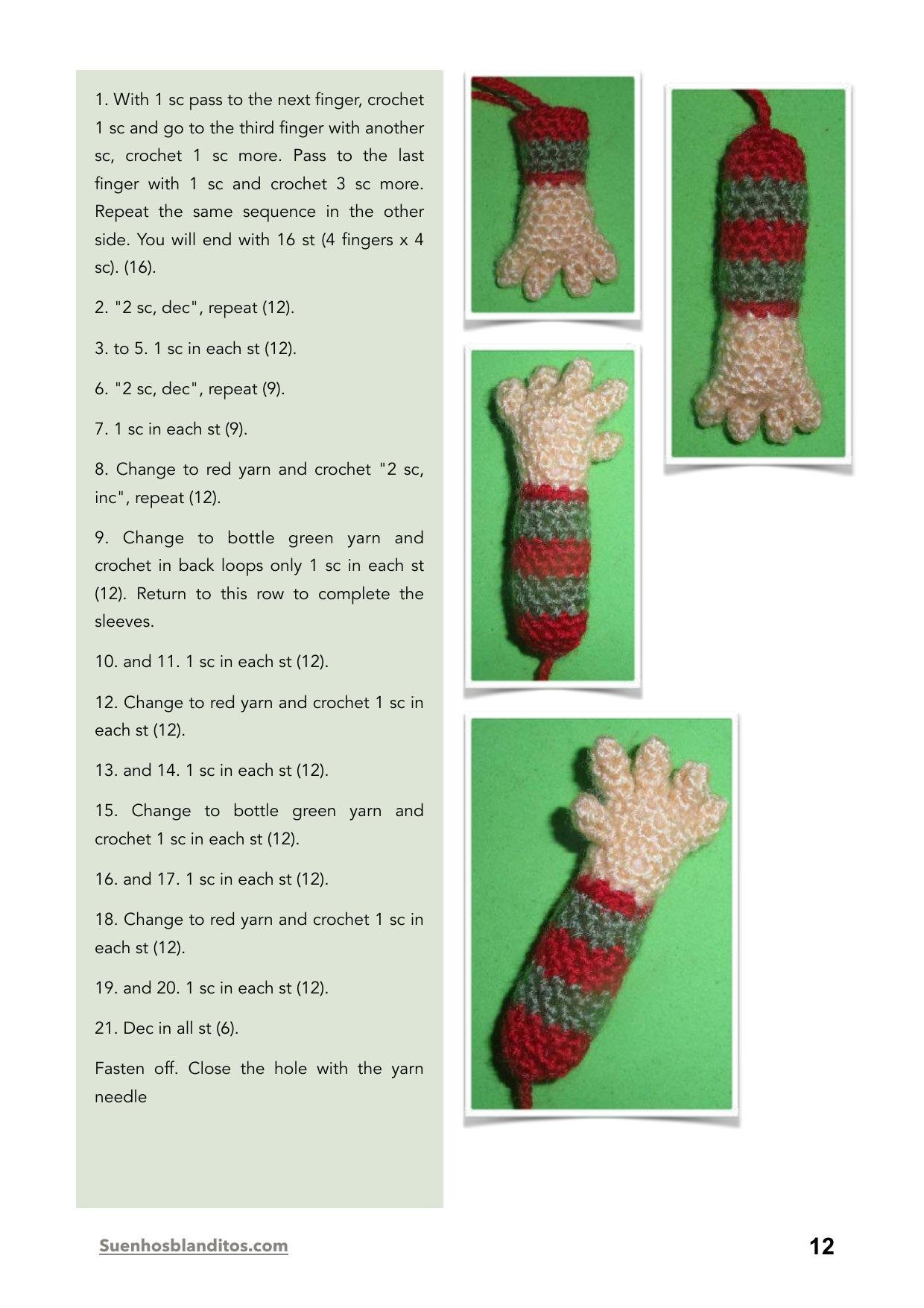 Freddy Krueger Amigurumi Pattern by Sueños Blanditos - Horror Doll Crochet Tutorial