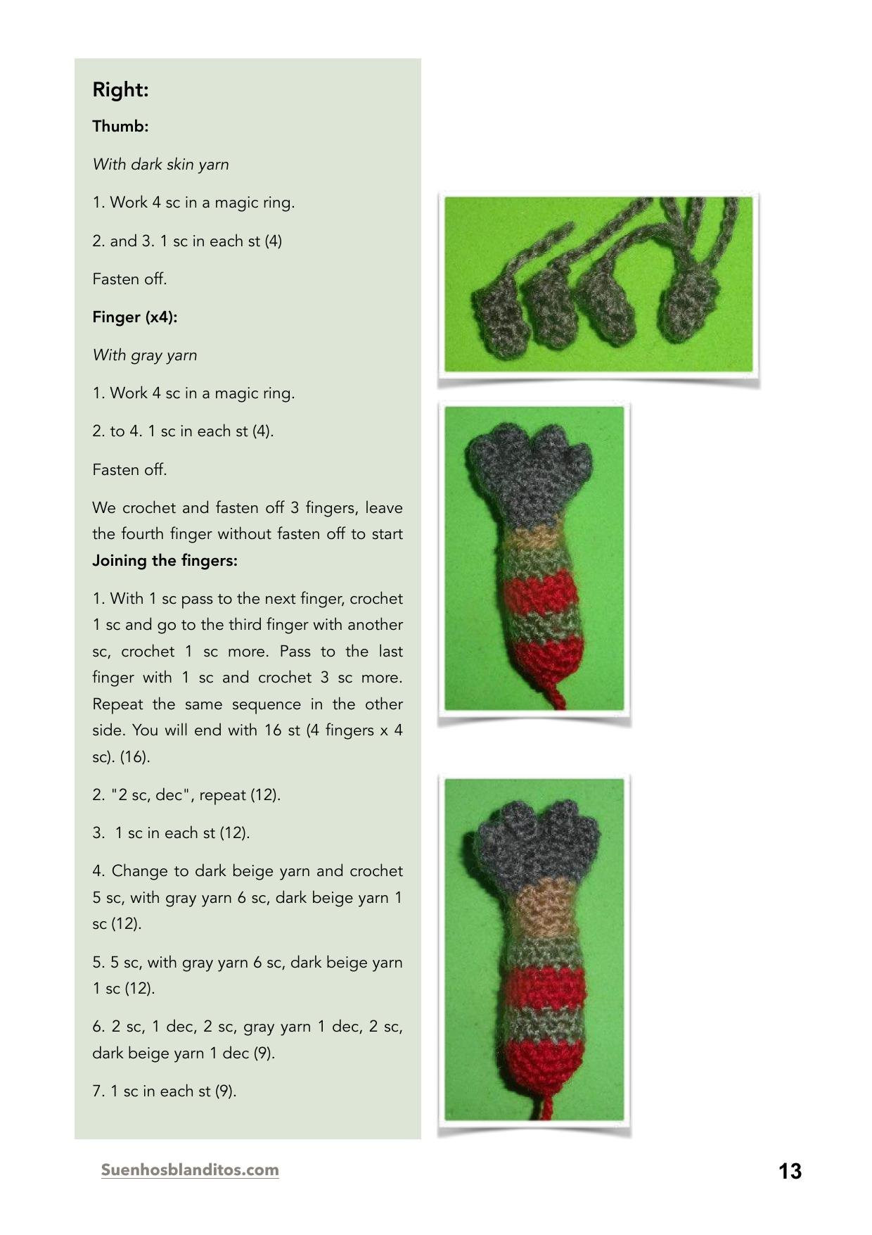 Freddy Krueger Amigurumi Pattern by Sueños Blanditos - Horror Doll Crochet Tutorial