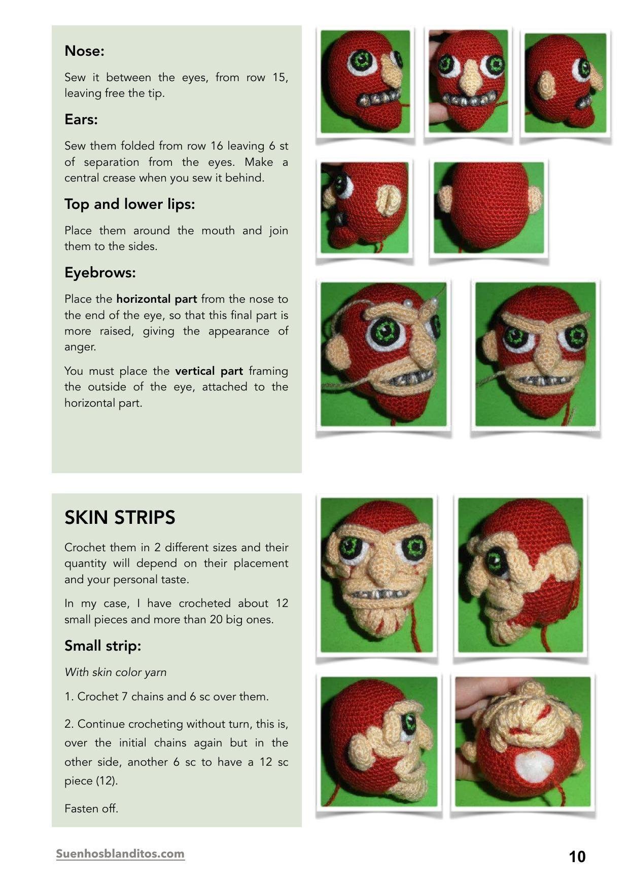 Freddy Krueger Amigurumi Pattern by Sueños Blanditos - Horror Doll Crochet Tutorial