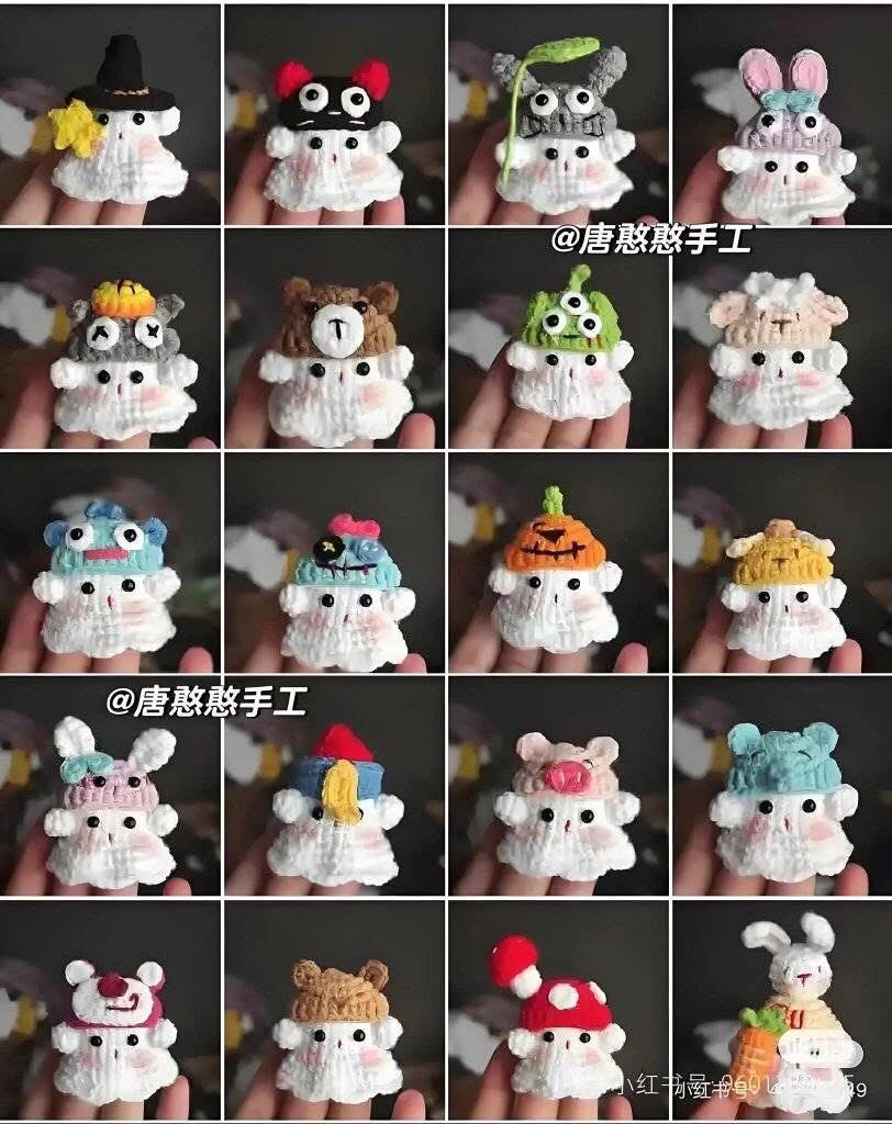 Free Amigurumi Crochet Patterns for Cute Ghost Dolls and Accessories