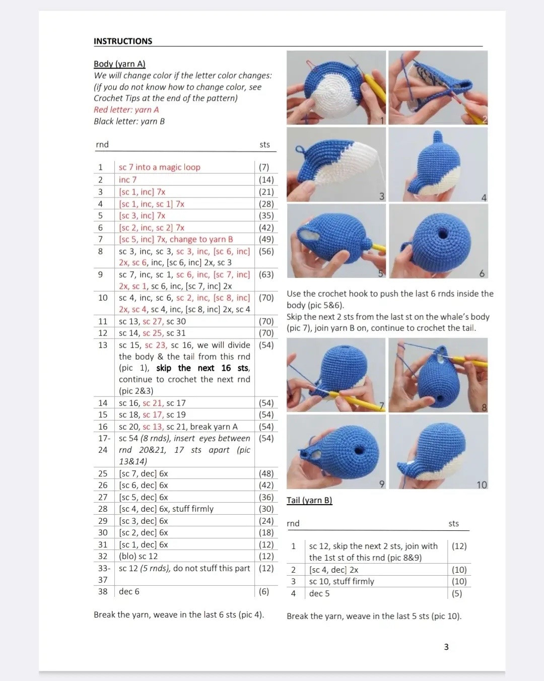 Free Amigurumi Cupid Whale Pattern with Heart Spray