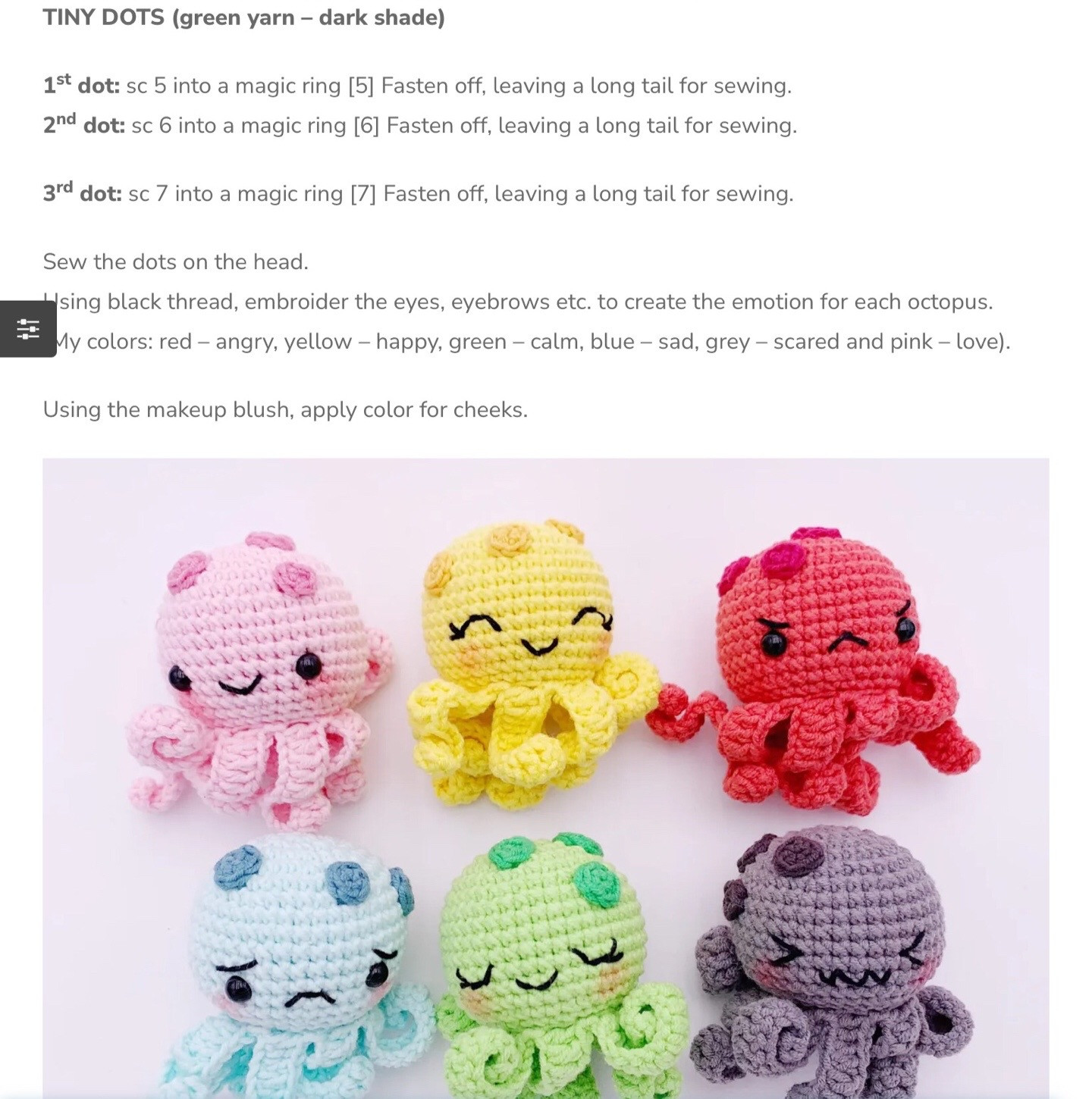 Free Amigurumi Pattern: Cute Green Octopus with Step-by-Step Instructions