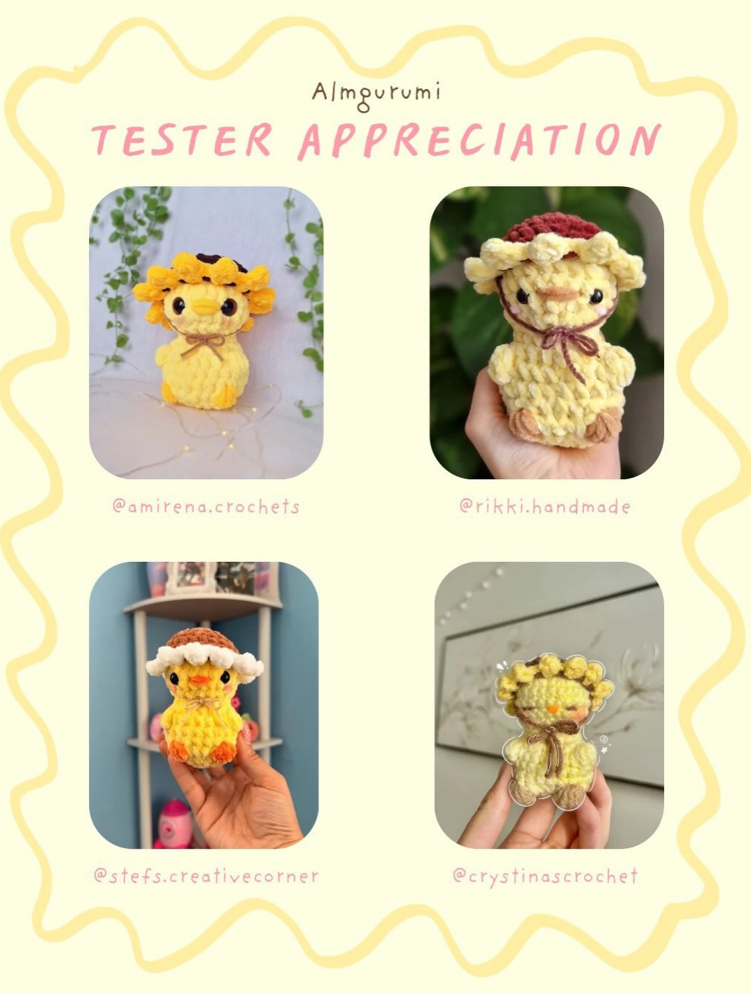Free Amigurumi Pattern: Sunny the Baby Chick with Bobble Stitch Texture and Straw Hat