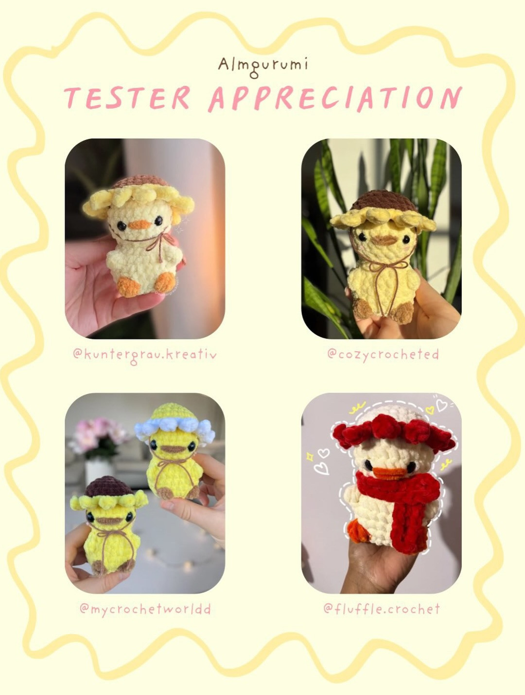 Free Amigurumi Pattern: Sunny the Baby Chick with Bobble Stitch Texture and Straw Hat