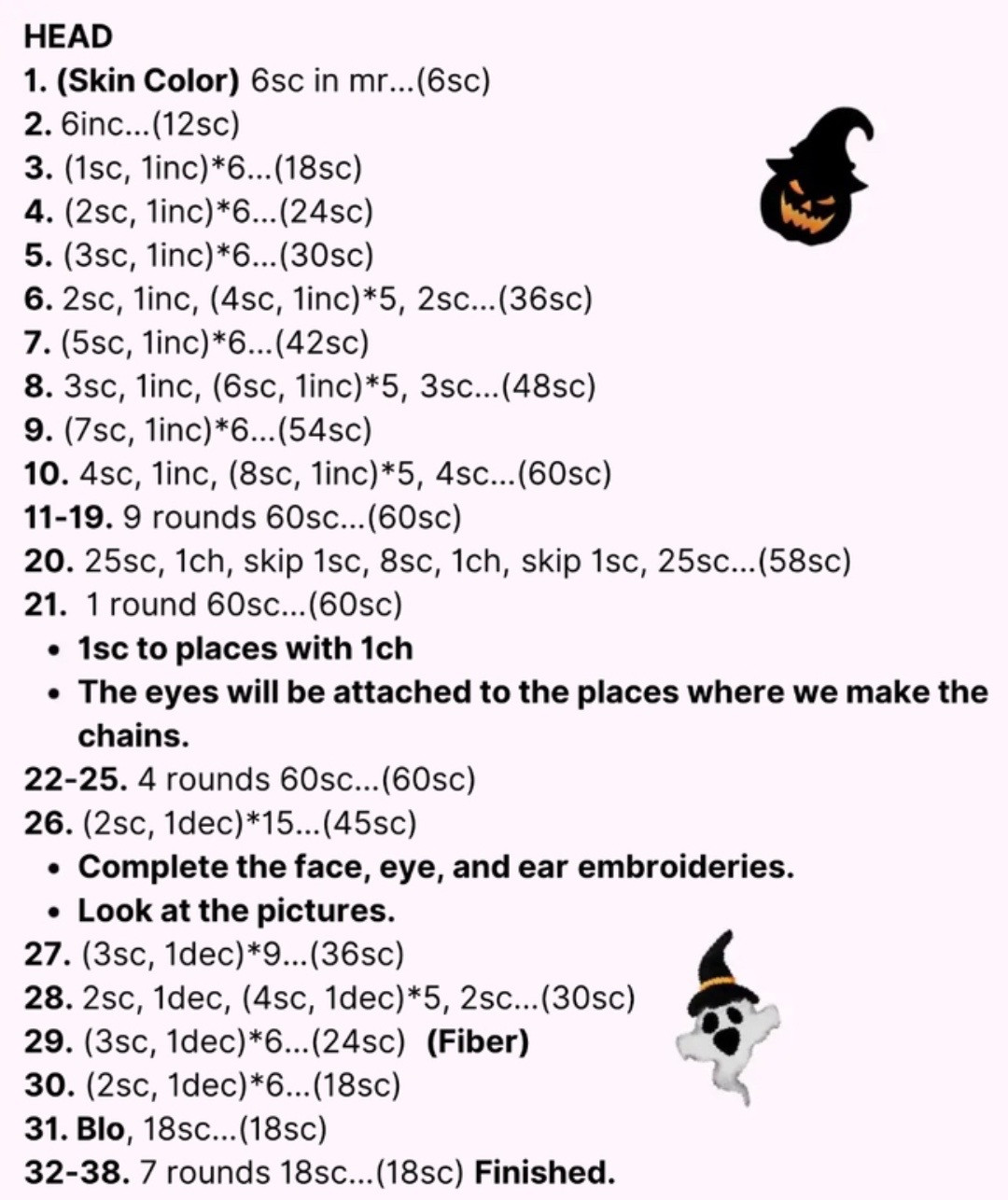 Free Amigurumi Witch Doll Pattern with Detailed Instructions