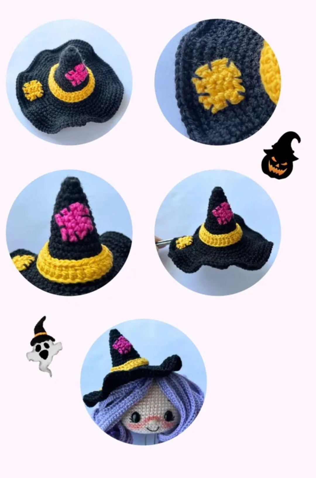 Free Amigurumi Witch Doll Pattern with Detailed Instructions