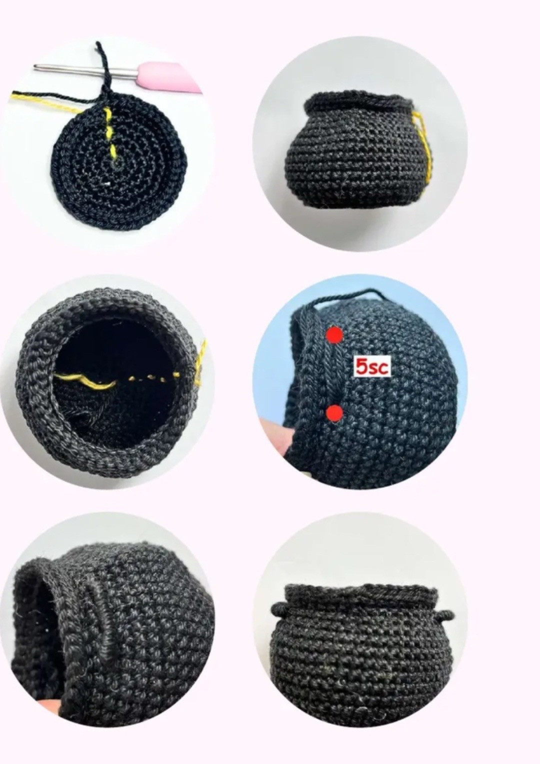 Free Amigurumi Witch Doll Pattern with Detailed Instructions