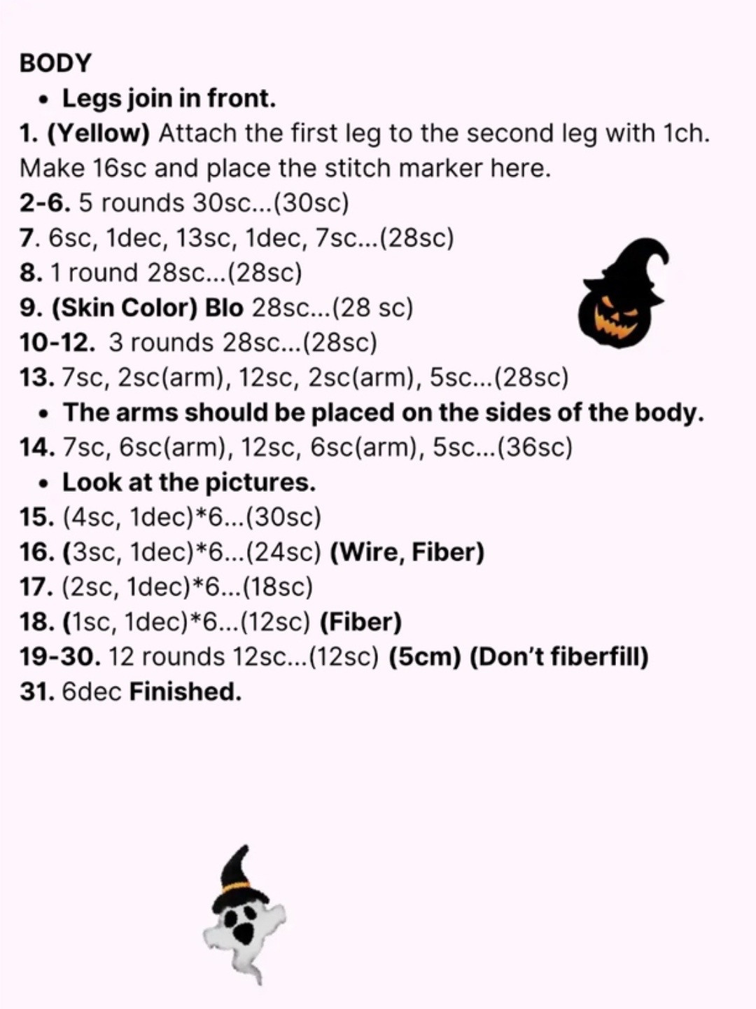 Free Amigurumi Witch Doll Pattern with Detailed Instructions