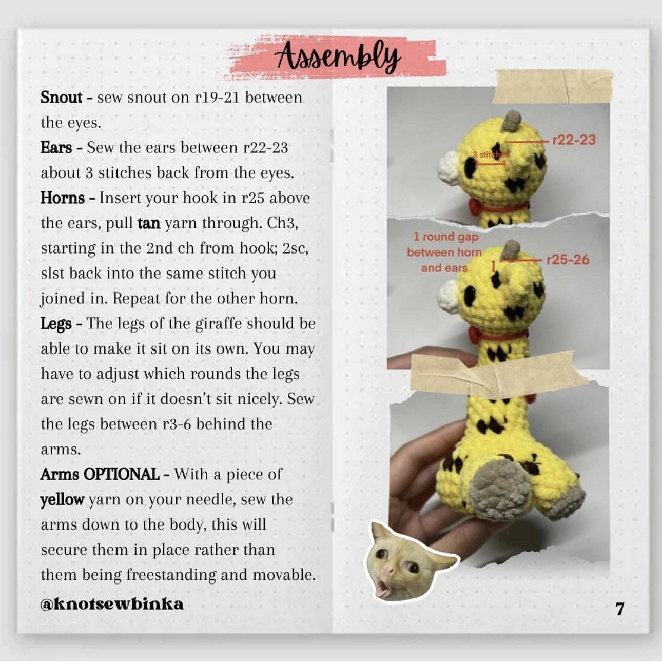 Free Baby Giraffe Amigurumi Crochet Pattern with Step-by-Step Instructions