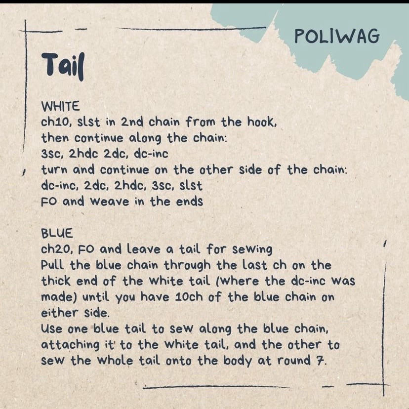 Free Beginner-Friendly Crochet Pattern for Poliwag Keychain