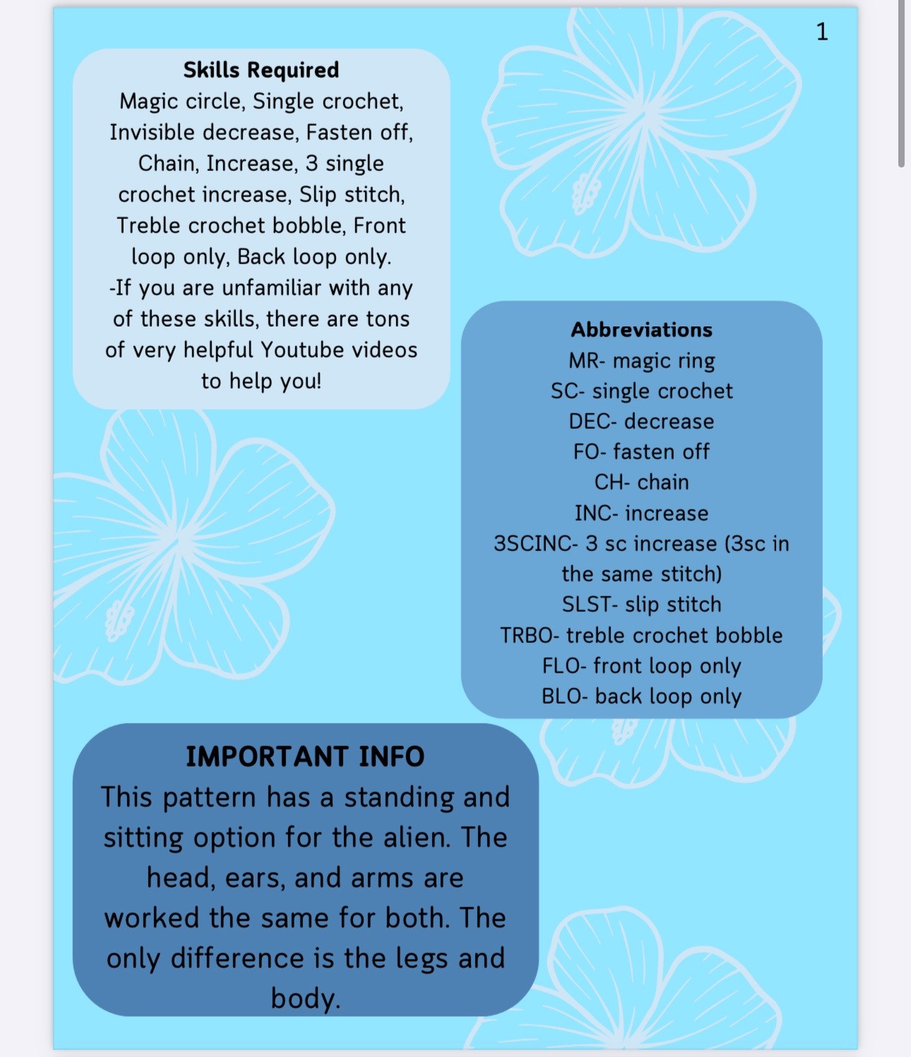 Free Blue Alien Amigurumi Crochet Pattern by CrochetGrove