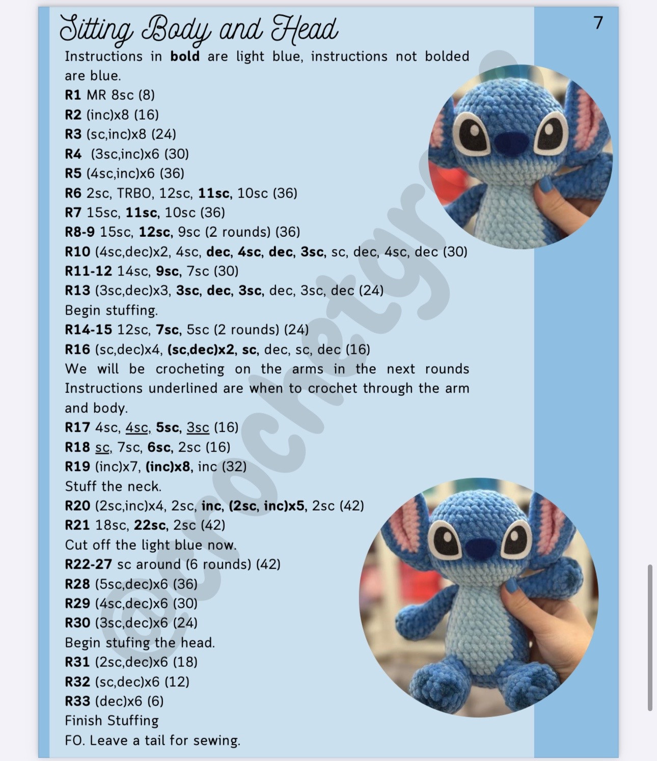 Free Blue Alien Amigurumi Crochet Pattern by CrochetGrove