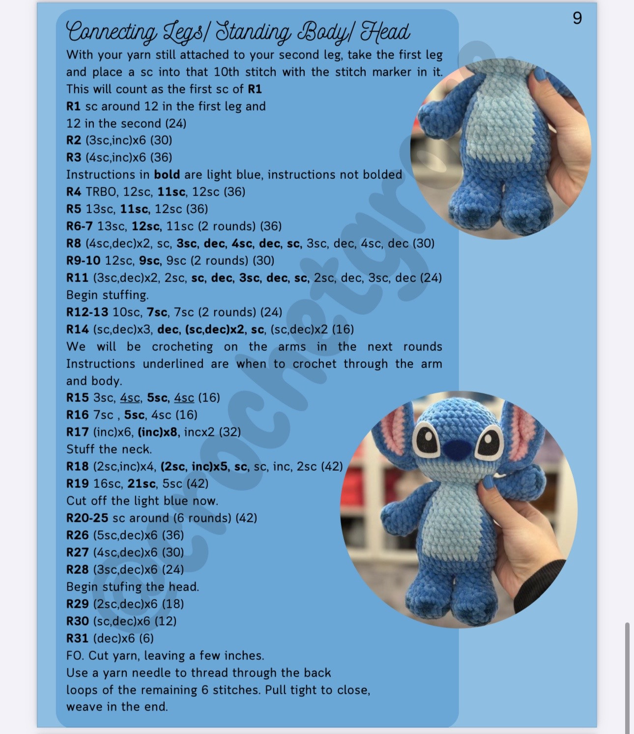 Free Blue Alien Amigurumi Crochet Pattern by CrochetGrove