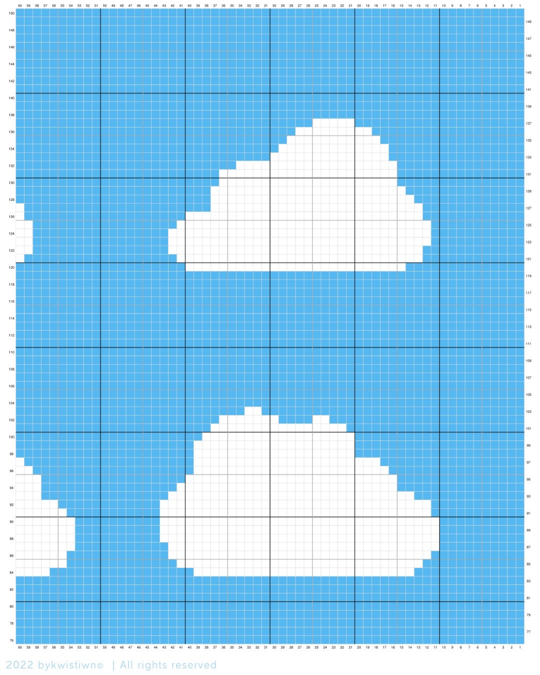 Free Cloudigan Crochet Cardigan Pattern with Cloud Graph Chart and Size Guide