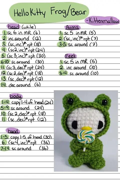 Free Crochet Amigurumi Patterns: Cute Lamb, Milk Bear, Cinnamoroll, Cupcake, and Stitch Doll Charts