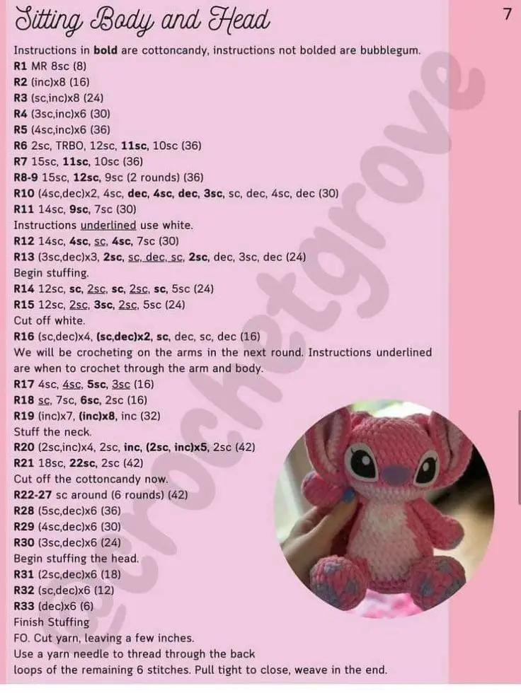 Free Crochet Amigurumi Patterns: Cute Lamb, Milk Bear, Cinnamoroll, Cupcake, and Stitch Doll Charts