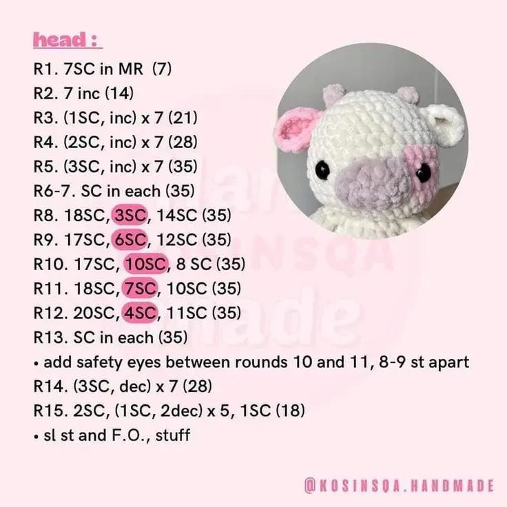Free Crochet Amigurumi Patterns: Cute Lamb, Milk Bear, Cinnamoroll, Cupcake, and Stitch Doll Charts