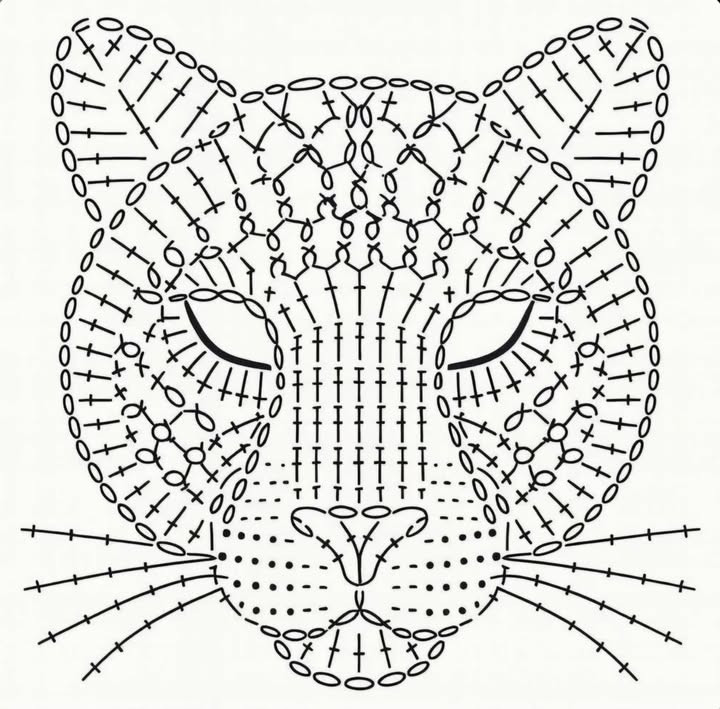 Free Crochet Animal Patterns: Squirrel, Cat Head, and Swan Flat Charts for Wall Art or Rugs