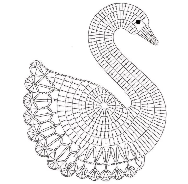 Free Crochet Animal Patterns: Squirrel, Cat Head, and Swan Flat Charts for Wall Art or Rugs