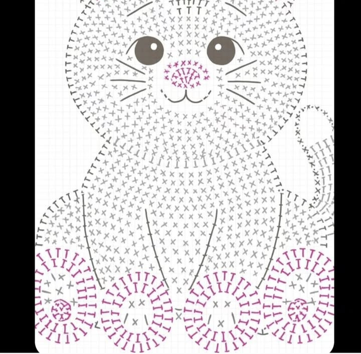 Free Crochet Animal Patterns: Squirrel, Cat Head, and Swan Flat Charts for Wall Art or Rugs