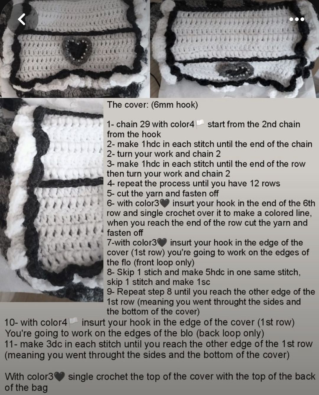 Free Crochet Bag Pattern: Cute Gray Plaid Shoulder Bag with Teddy Bear Charm Tutorial