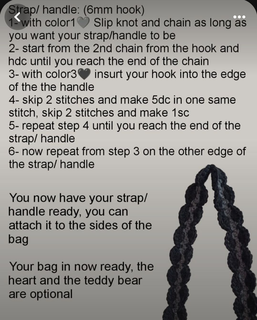 Free Crochet Bag Pattern: Cute Gray Plaid Shoulder Bag with Teddy Bear Charm Tutorial