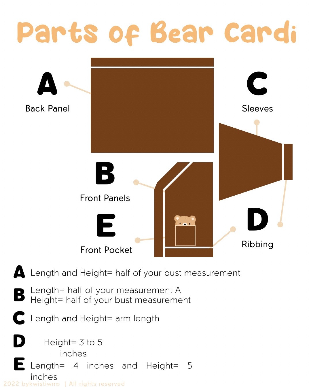 Free Crochet Bear Cardigan Pattern: Brown Button-Down Sweater with Cute Bear Applique Pocket