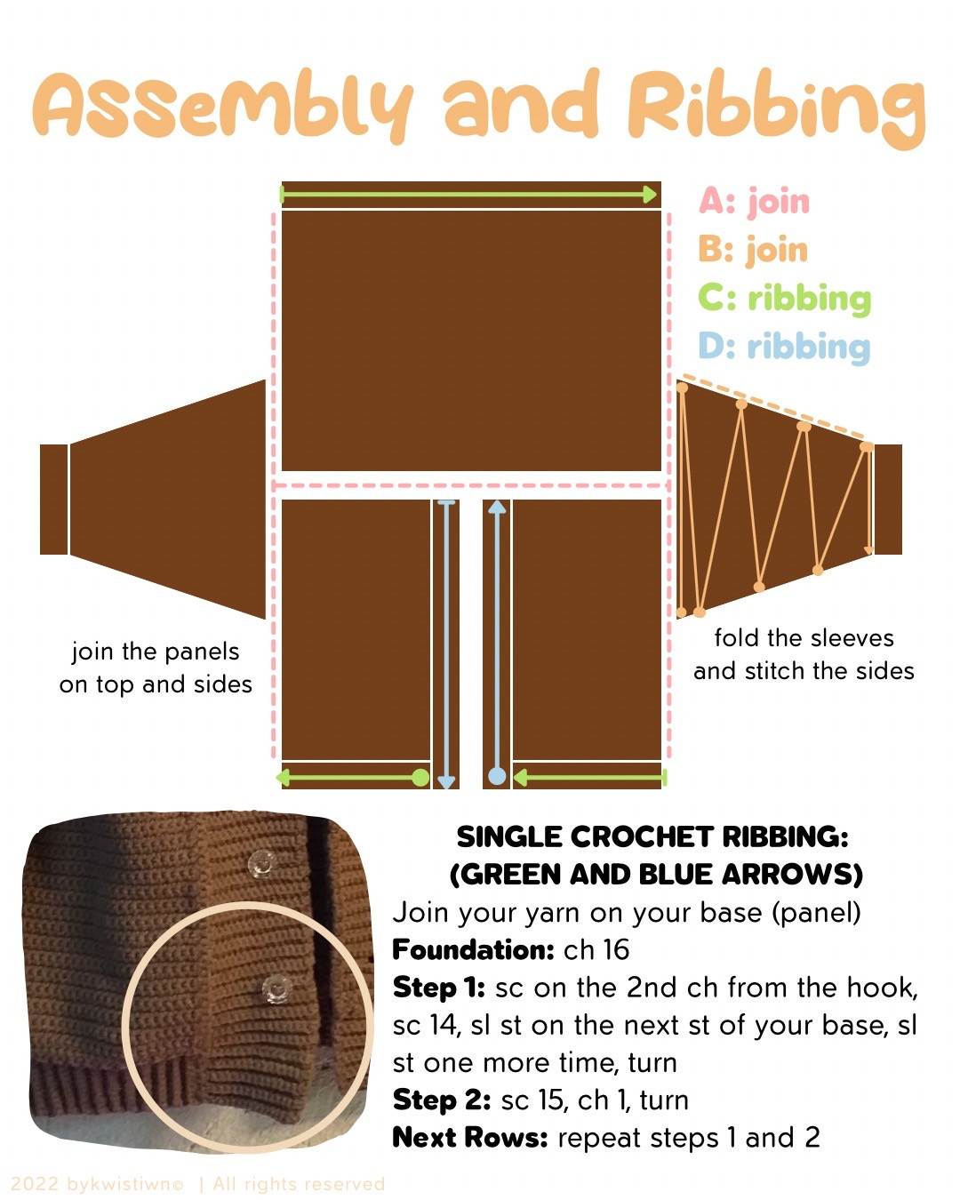 Free Crochet Bear Cardigan Pattern: Brown Button-Down Sweater with Cute Bear Applique Pocket