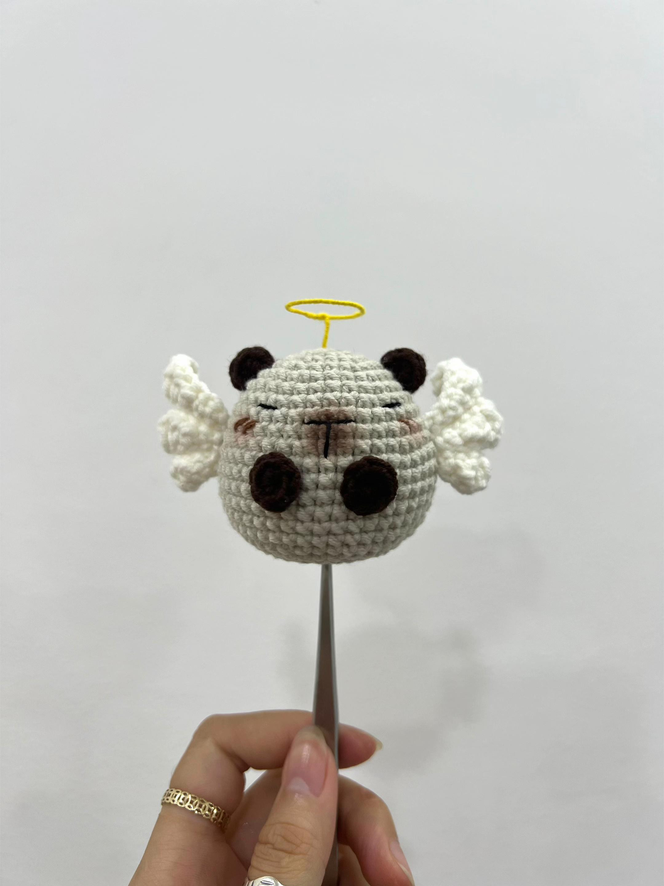 Free Crochet Chart for Angel Capybara Amigurumi Pattern