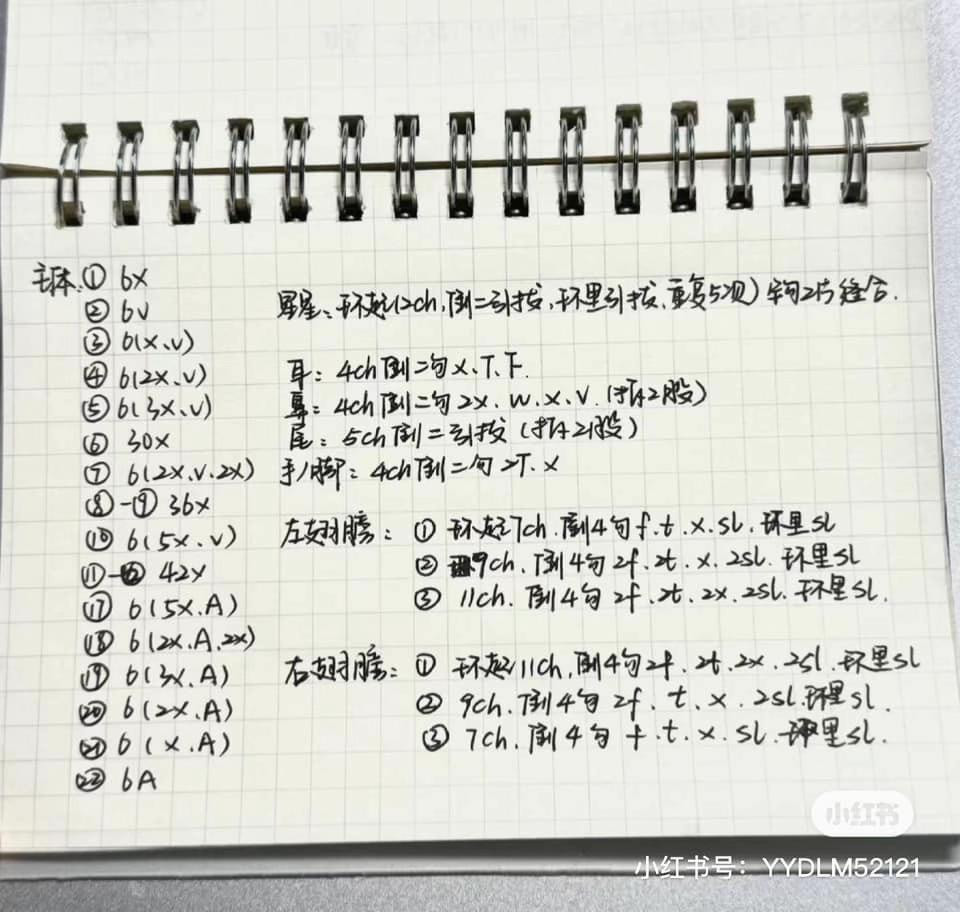 Free Crochet Chart for Angel Capybara Amigurumi Pattern