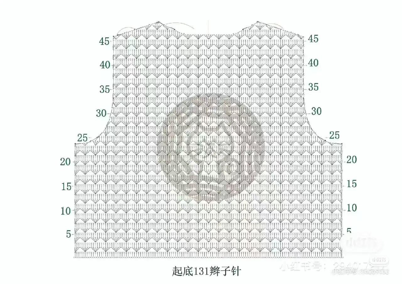 Free Crochet Chart for Gradient Blue Green Lace Crop Top with Short Sleeves and Decorative Buttons