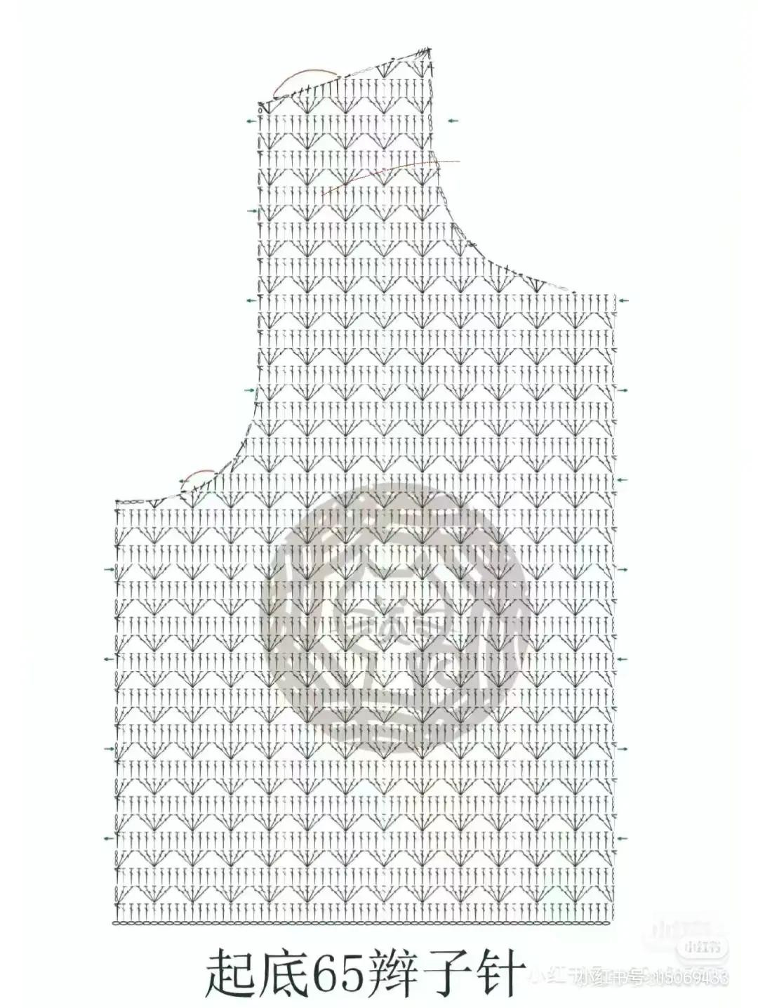 Free Crochet Chart for Gradient Blue Green Lace Crop Top with Short Sleeves and Decorative Buttons