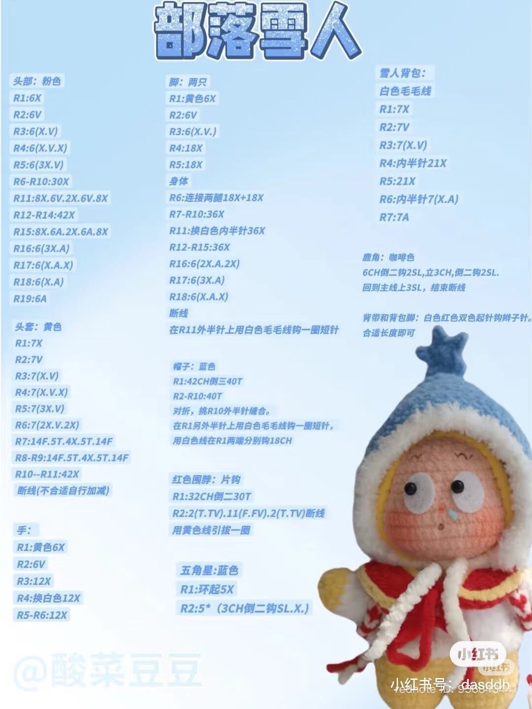 Free Crochet Chart: Heart Musician & Tribal Snowman Amigurumi Patterns