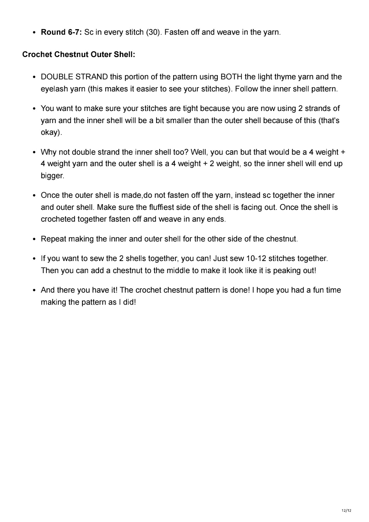 Free Crochet Chestnut Pattern: Cute Brown Amigurumi with Green Shell