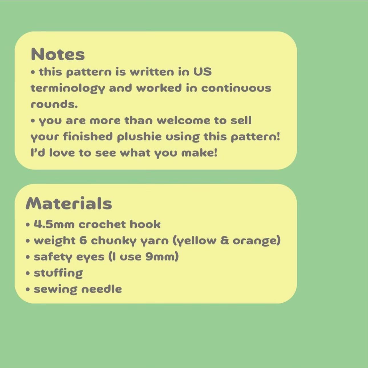 Free Crochet Chick Pattern - Yellow Amigurumi with Bobble Stitch