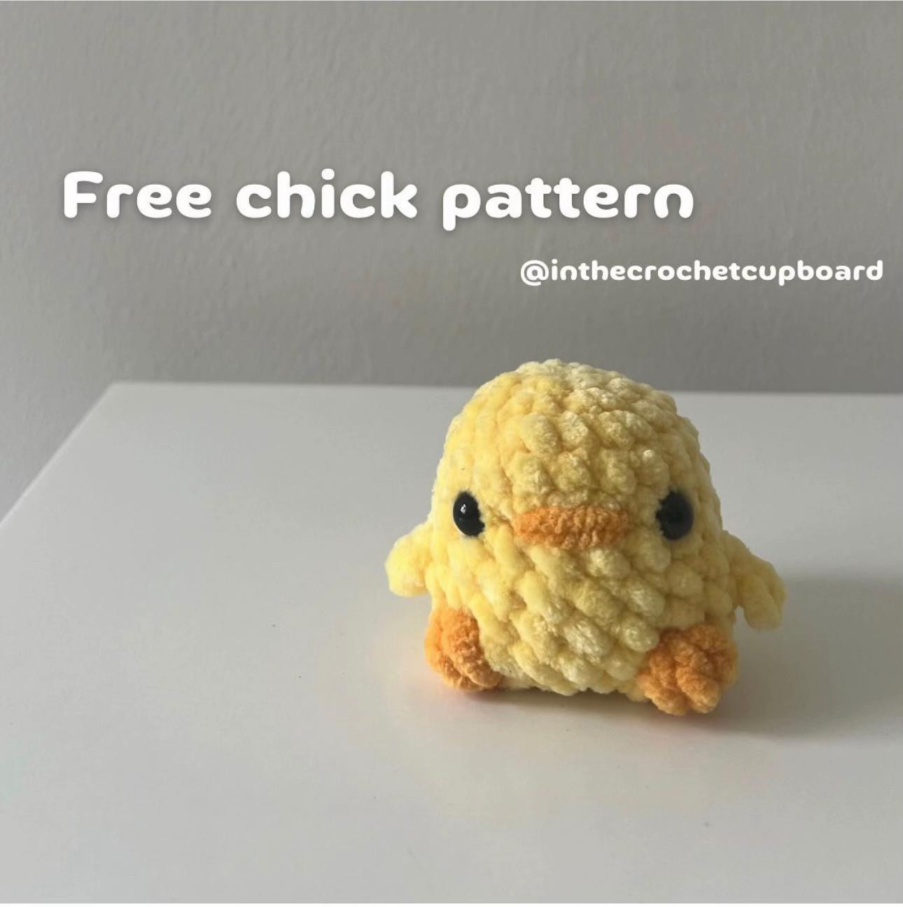 Free Crochet Chick Pattern - Yellow Amigurumi with Bobble Stitch