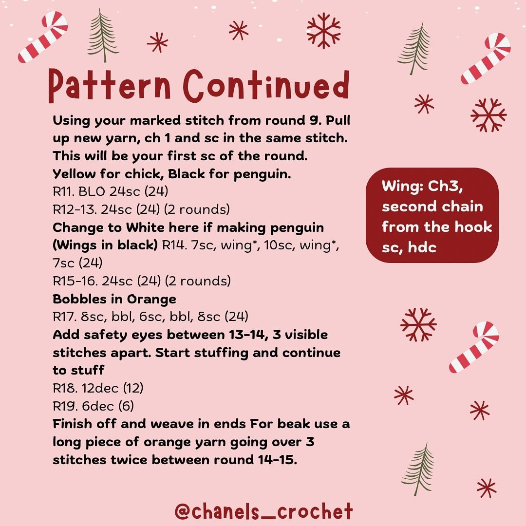 Free Crochet Christmas Penguin Pattern: Beginner Friendly Amigurumi Doll with Hat and Beak