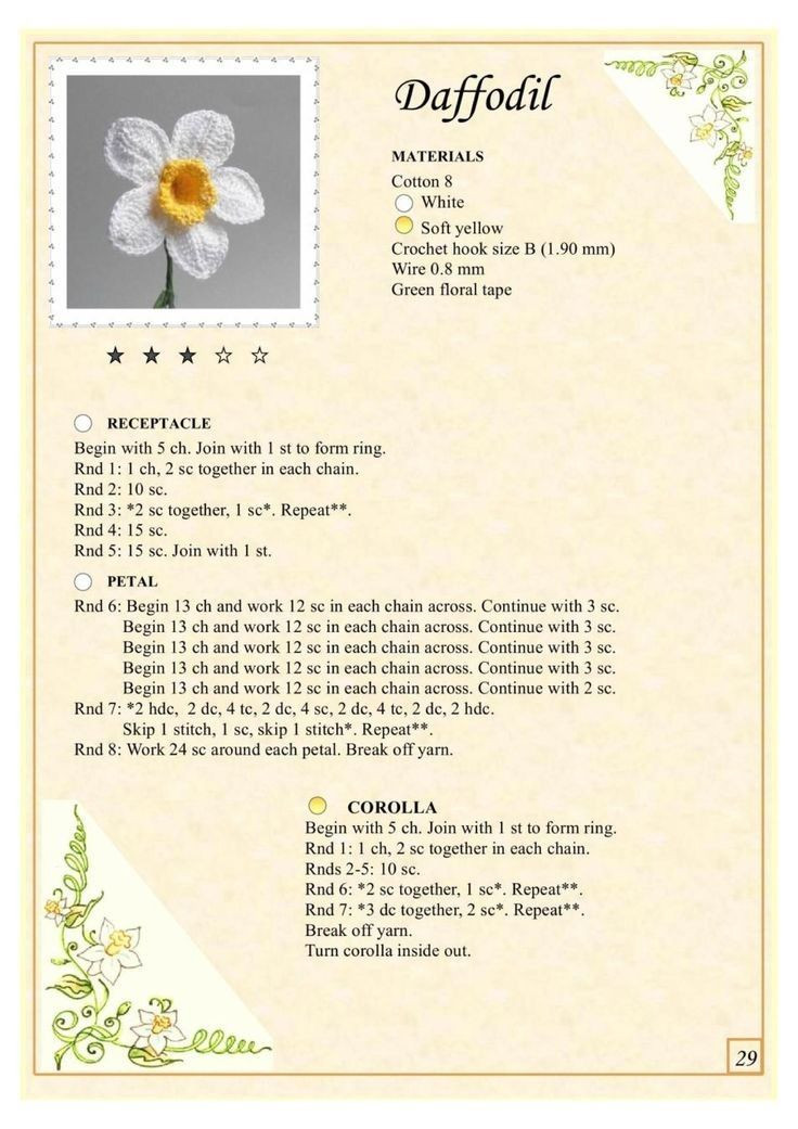Free Crochet Flower Patterns: Daffodil, Lavender, Bellflower & Lily