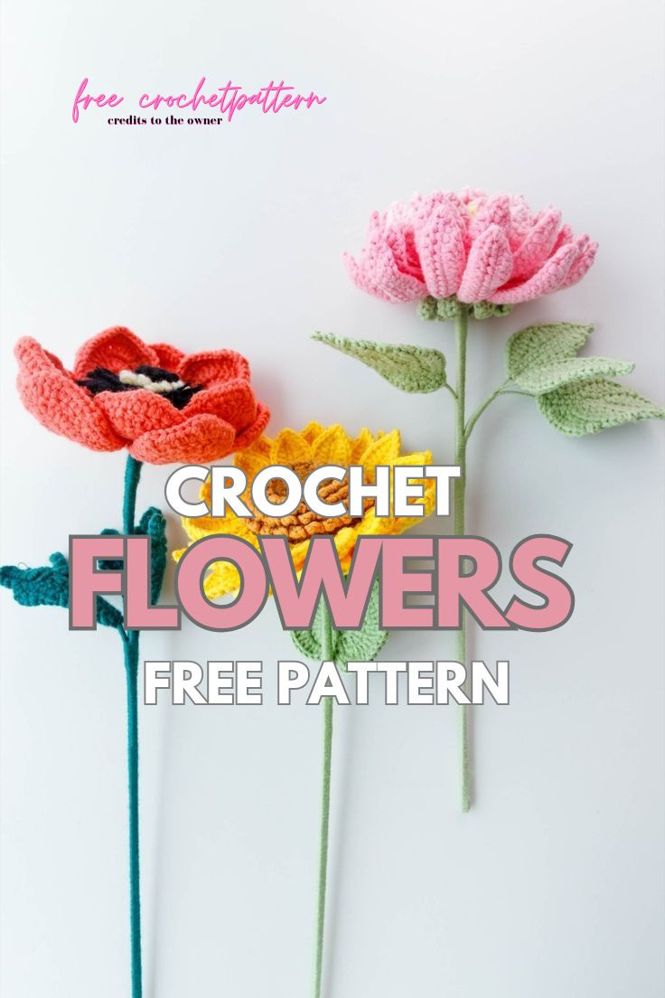 Free Crochet Flower Patterns: Daffodil, Lavender, Bellflower & Lily