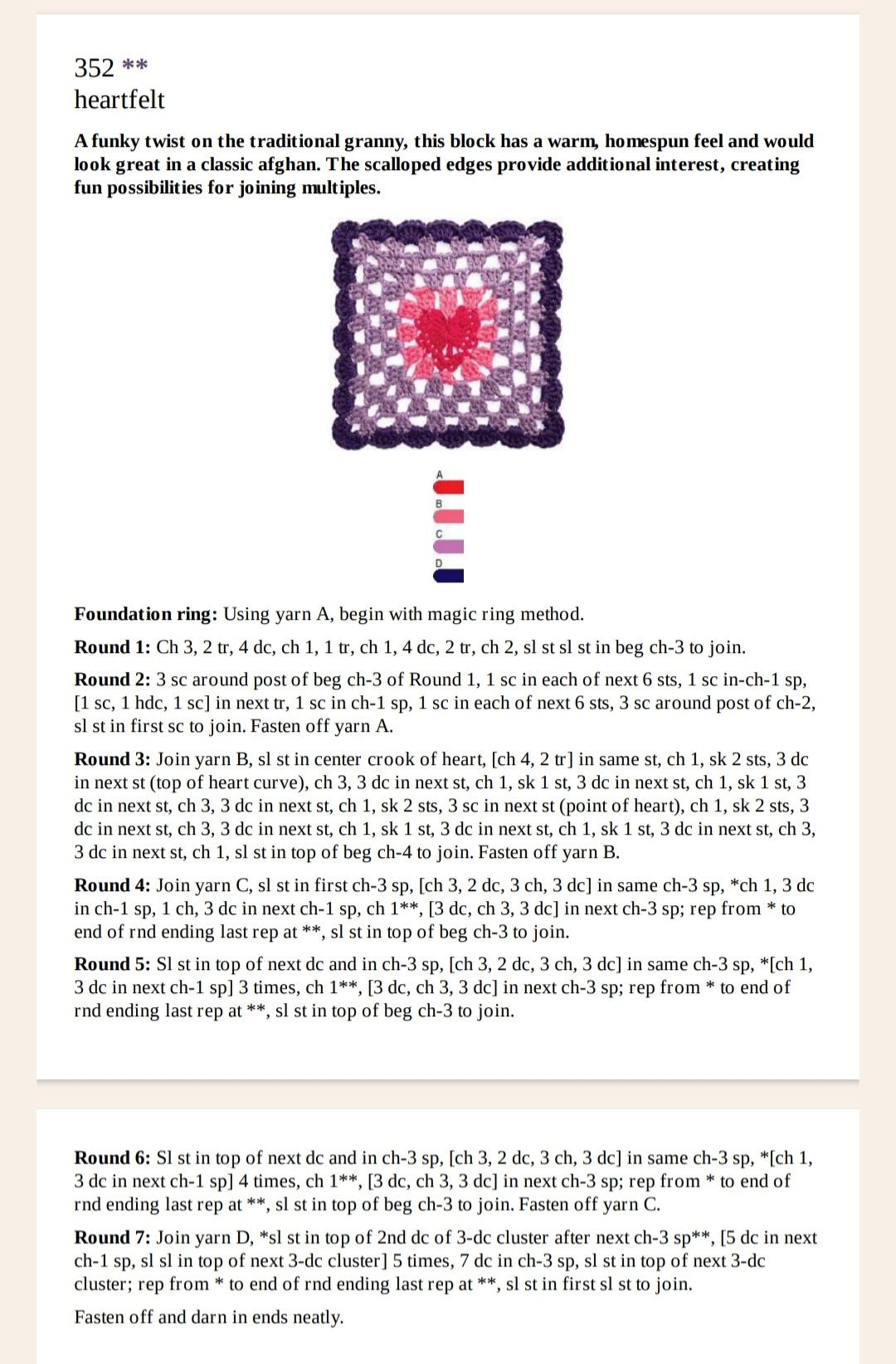 Free Crochet Granny Squares Patterns: Vintage Rose, Classic & Heartfelt