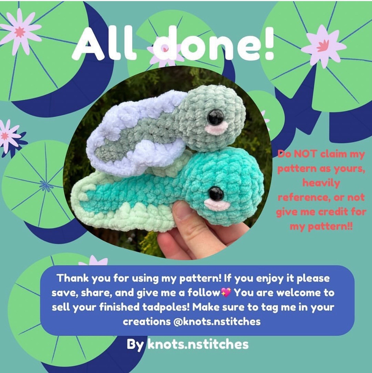Free Crochet Lil' Tadpole Amigurumi Pattern Tutorial