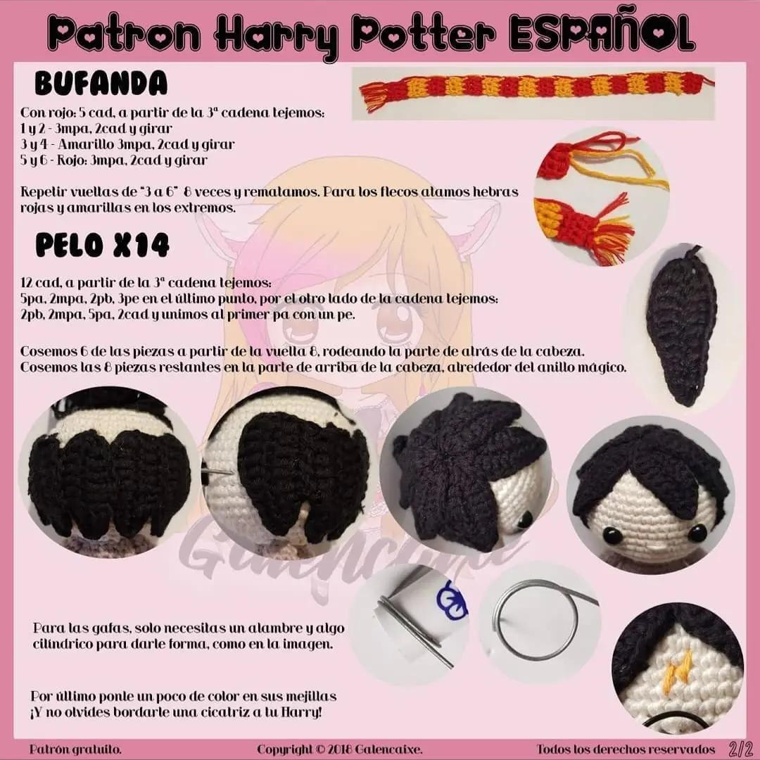 Free Crochet Pattern Amigurumi Harry Potter Glasses Scarf