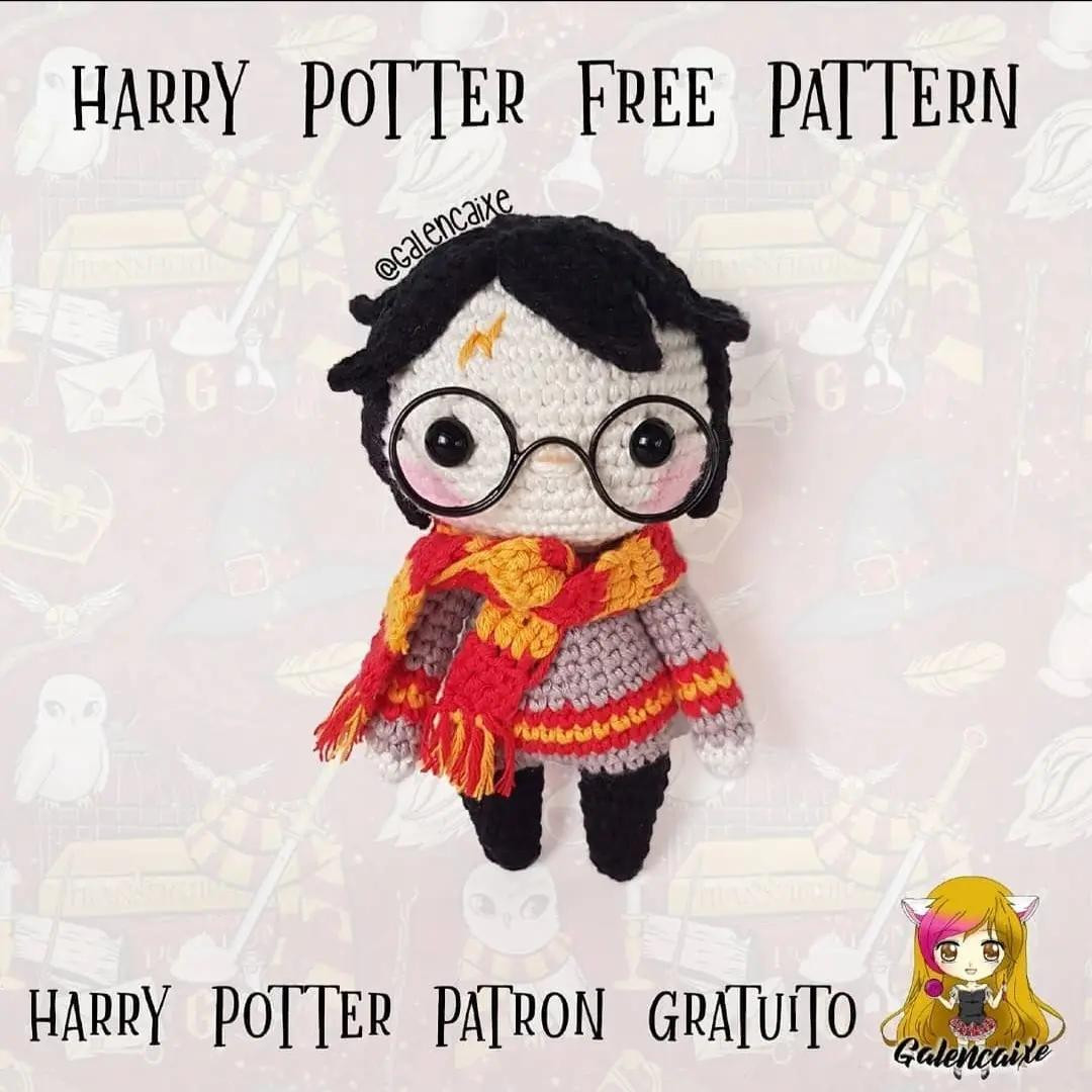 Free Crochet Pattern Amigurumi Harry Potter Glasses Scarf