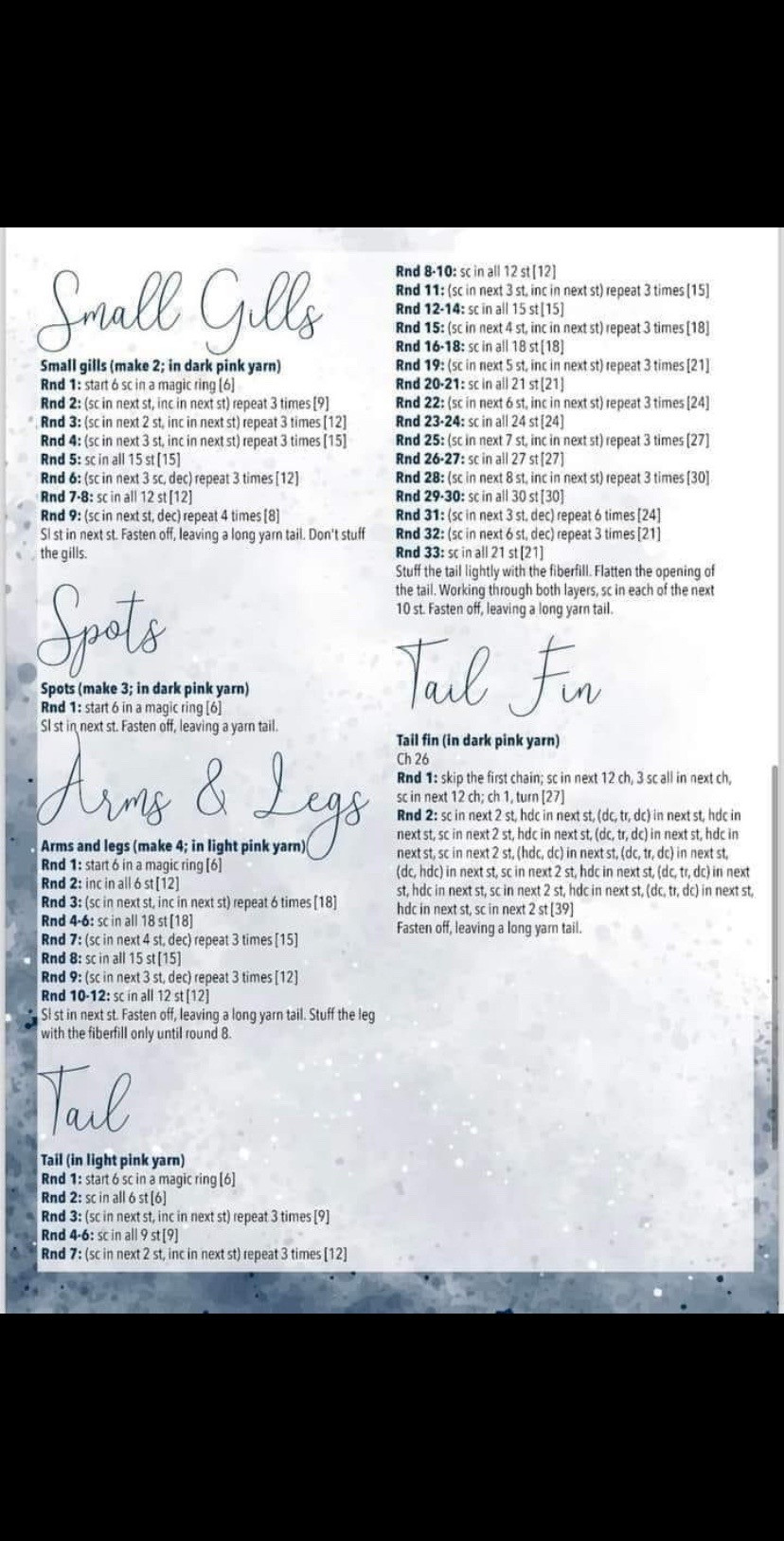 Free Crochet Pattern Amy the Axolotl Doll