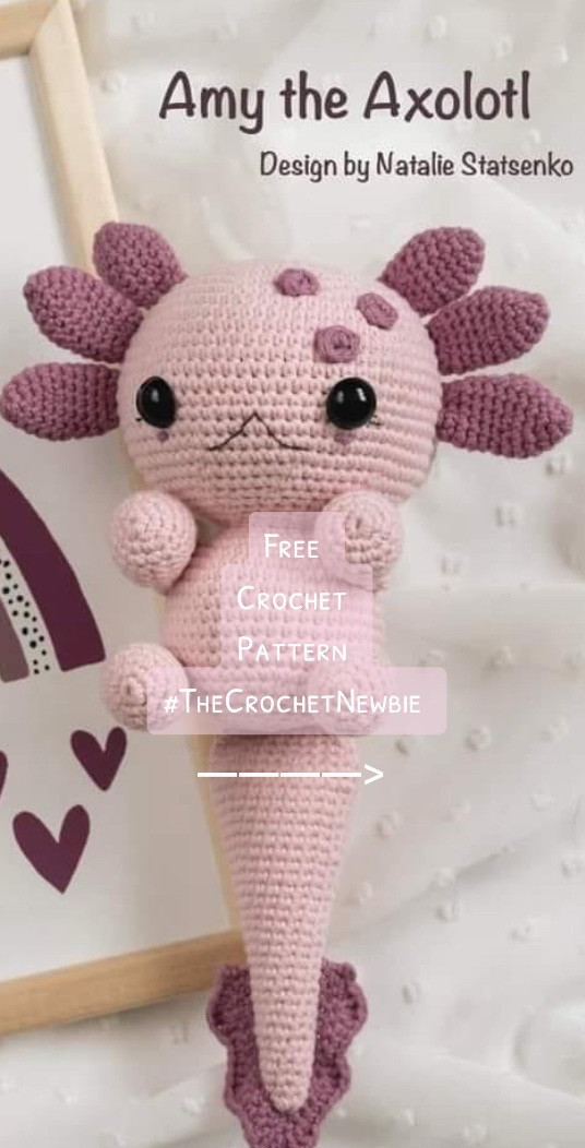Free Crochet Pattern Amy the Axolotl Doll