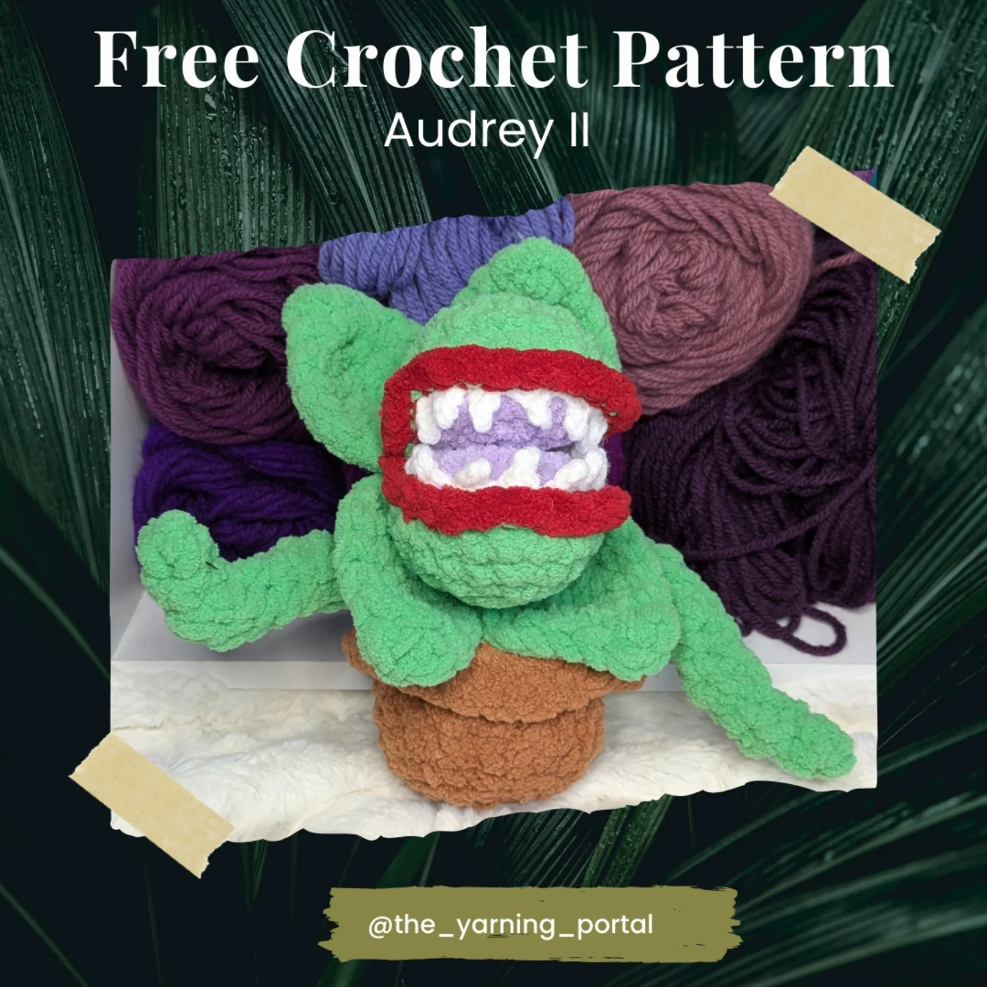 Free Crochet Pattern: Audrey II Amigurumi Doll